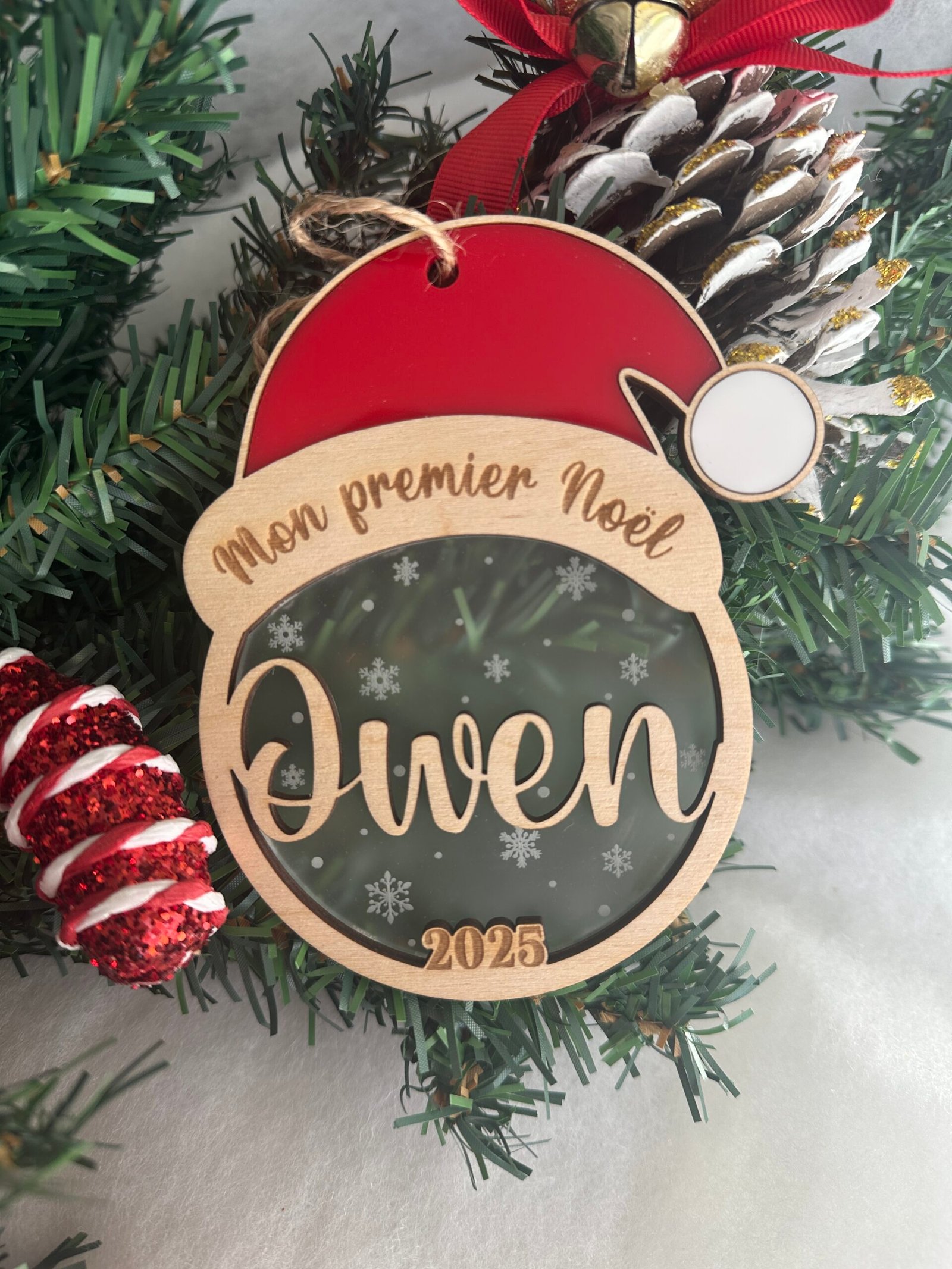 Boule de Noël - Père Noël personnalisée